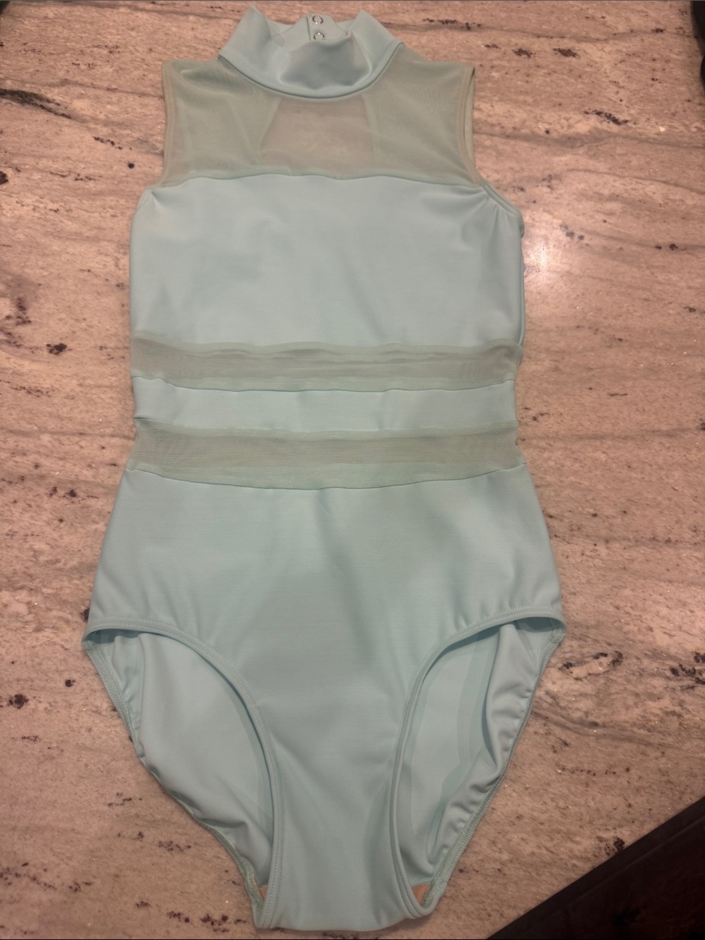 Eleve Dancewear Mint Green High Neck Leotard